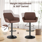 Bar Stools Height Adjustable Swivel Barstools (Set of 2)
