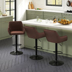 Bar Stools Height Adjustable Swivel Barstools (Set of 2)