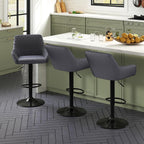 Bar Stools Height Adjustable Swivel Barstools (Set of 2)