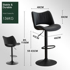 Bar Stools Modern Breakfast Barstools with Open Backrest (Set of 2)