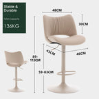 Bar Stools Modern Breakfast Barstools with Open Backrest (Set of 2)