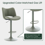 Bar Stools Modern Breakfast Barstools with Open Backrest (Set of 2)