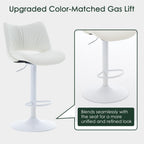 Bar Stools Modern Breakfast Barstools with Open Backrest (Set of 2)