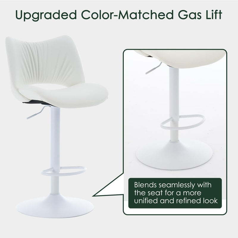 Bar Stools Modern Breakfast Barstools with Open Backrest (Set of 2)