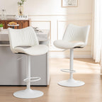 Bar Stools Modern Breakfast Barstools with Open Backrest (Set of 2)