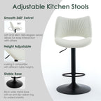 Bar Stools Modern Breakfast Barstools with Open Backrest (Set of 2)