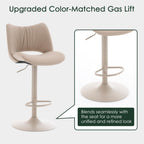 Bar Stools Modern Breakfast Barstools with Open Backrest (Set of 2)