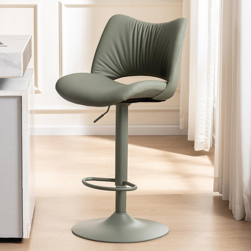 Bar Stools Modern Breakfast Barstools with Open Backrest (Set of 2)