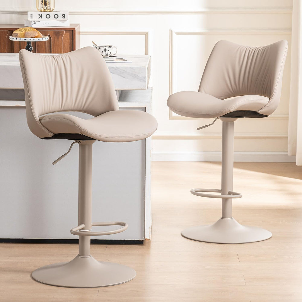 Bar Stools Modern Breakfast Barstools with Open Backrest (Set of 2)