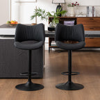Bar Stools Modern Breakfast Barstools with Open Backrest (Set of 2)