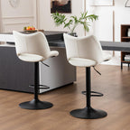 Bar Stools Modern Breakfast Barstools with Open Backrest (Set of 2)