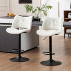 Bar Stools Modern Breakfast Barstools with Open Backrest (Set of 2)