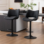 Bar Stools Modern Breakfast Barstools with Open Backrest (Set of 2)