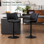 Bar Stools Modern Breakfast Barstools with Open Backrest (Set of 2)