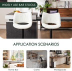 Bar Stools Modern Breakfast Barstools with Open Backrest (Set of 2)