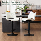 Bar Stools Modern Breakfast Barstools with Open Backrest (Set of 2)