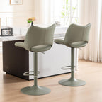 Bar Stools Modern Breakfast Barstools with Open Backrest (Set of 2)