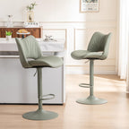 Bar Stools Modern Breakfast Barstools with Open Backrest (Set of 2)