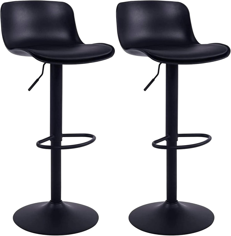 Bar Stools Modern PU Leather Counter Height Barstools (Set of 2)