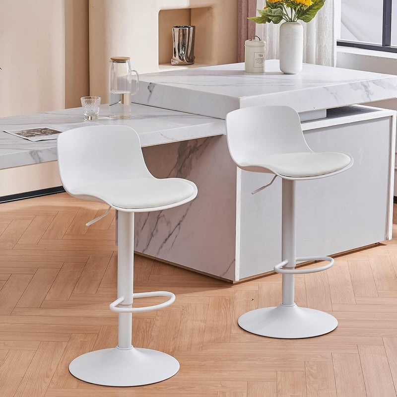 Bar Stools Modern PU Leather Counter Height Barstools (Set of 2)