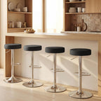 Bar Stools Modern PU Leather Swivel Height Adjustable (Set of 2)