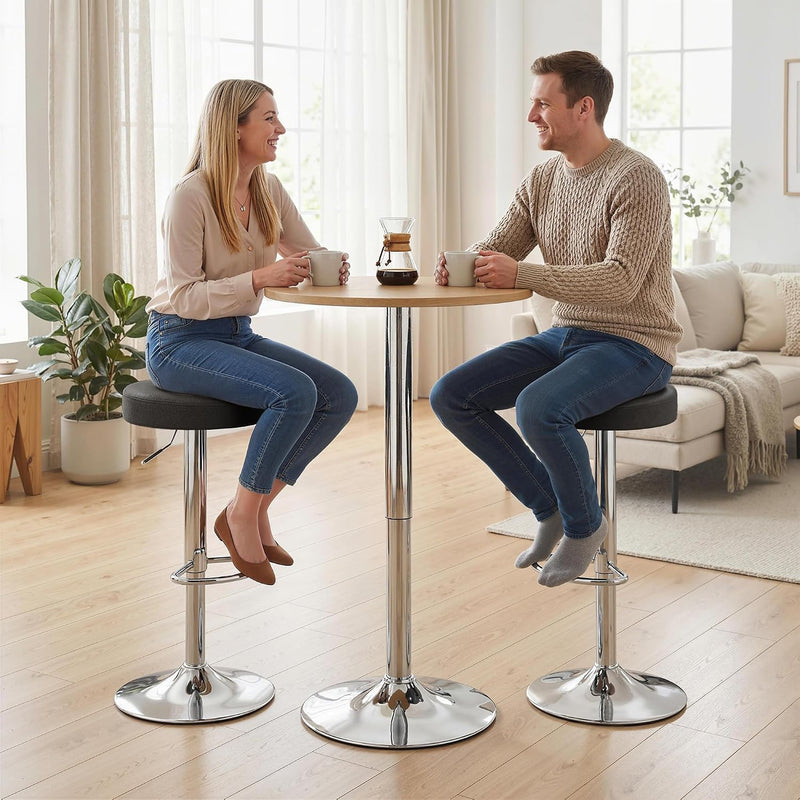 Bar Stools Modern PU Leather Swivel Height Adjustable (Set of 2)