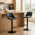 Bar Stools Modern Swivel Barstools Adjustable Counter Height (Set of 2)
