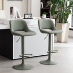 Modern Swivel Bar Stools Adjustable Counter Height (Set of 2)