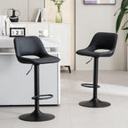 Bar Stools Modern Swivel Barstools Adjustable Counter Height (Set of 2)