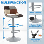 Modern Swivel Bar Stools Adjustable Counter Height (Set of 2)