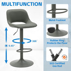 Modern Swivel Bar Stools Adjustable Counter Height (Set of 2)