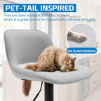 Modern Swivel Bar Stools Adjustable Counter Height (Set of 2)