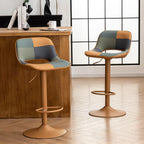 Modern Swivel Bar Stools Adjustable Counter Height (Set of 2)