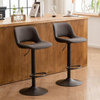 Modern Swivel Bar Stools Adjustable Counter Height (Set of 2)