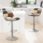 Modern Swivel Bar Stools Adjustable Counter Height (Set of 2)