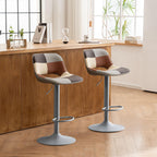 Modern Swivel Bar Stools Adjustable Counter Height (Set of 2)