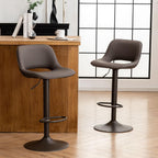 Modern Swivel Bar Stools Adjustable Counter Height (Set of 2)