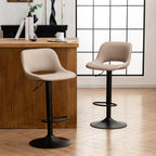 Modern Swivel Bar Stools Adjustable Counter Height (Set of 2)