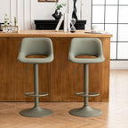 Modern Swivel Bar Stools Adjustable Counter Height (Set of 2)