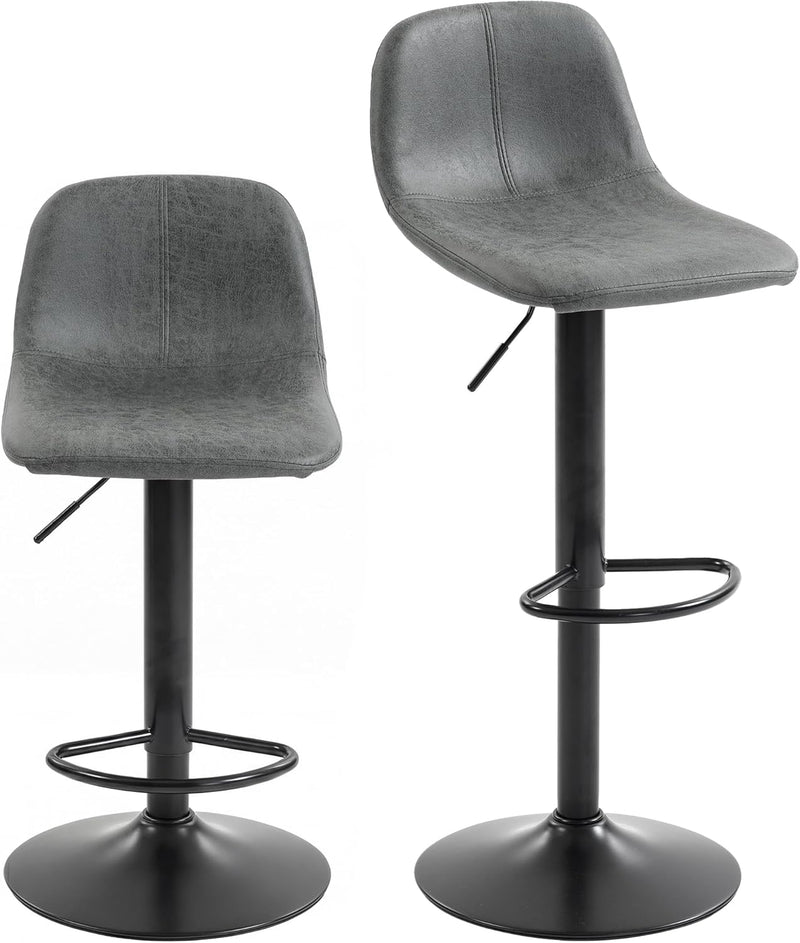 Bar Stools Modern Swivel Barstools Height Adjustable (Set of 2)