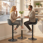 Bar Stools Modern Swivel Barstools Height Adjustable (Set of 2)
