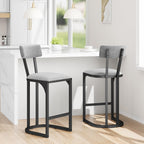 Bar Stools Modern Tall Barstools with Back (Set of 2)
