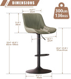 Bar Stools Modern Upholstered Faux Leather Barstools (Set of 2)