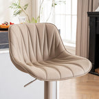 Bar Stools Modern Upholstered Faux Leather Barstools (Set of 2)