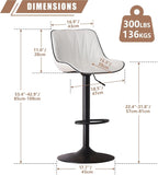 Bar Stools Modern Upholstered Faux Leather Barstools (Set of 2)