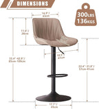 Bar Stools Modern Upholstered Faux Leather Barstools (Set of 2)