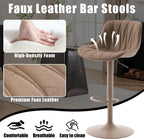 Bar Stools Modern Upholstered Faux Leather Barstools (Set of 2)