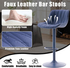 Bar Stools Modern Upholstered Faux Leather Barstools (Set of 2)