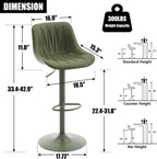 Bar Stools Modern Upholstered Faux Leather Barstools (Set of 2)