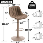 Bar Stools Modern Upholstered Faux Leather Barstools (Set of 2)